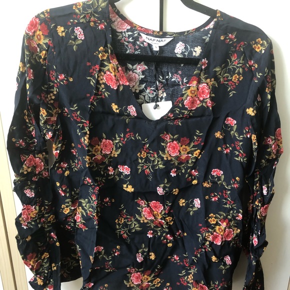 Naf Naf Paris floral blouse - Picture 2 of 4